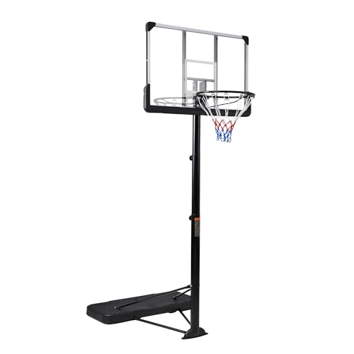 大人気！バスケットゴール ハンドルを回すだけの簡単高さ無段階調節 BLACK