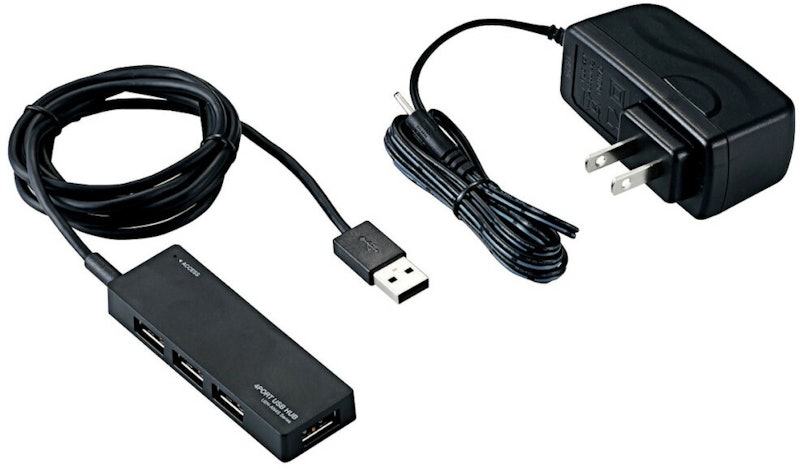 USB2.0ハブ ACアダプタ付 1