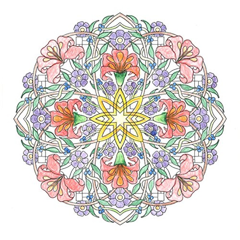flower mandalas 心を整える、花々のマンダラぬりえ 8