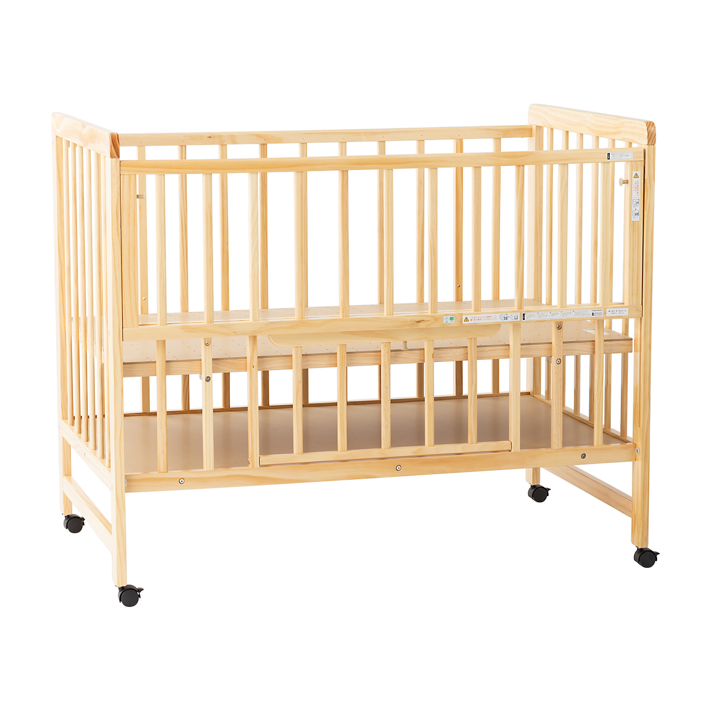 グレー ベビーベッド 下段収納付き グレー ベビーベッド 下段収納付き