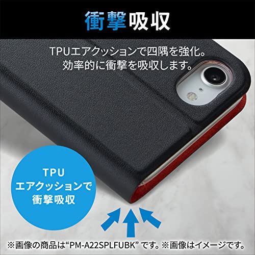 手帳型レザーケース UltraSlim Flowers 磁石付 2