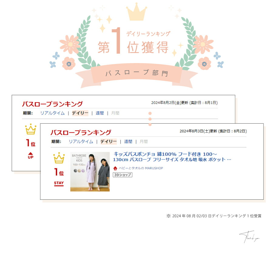 キッズ バスローブポンチョ 3
