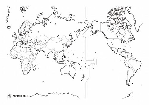 書いて消せる世界の白地図 2