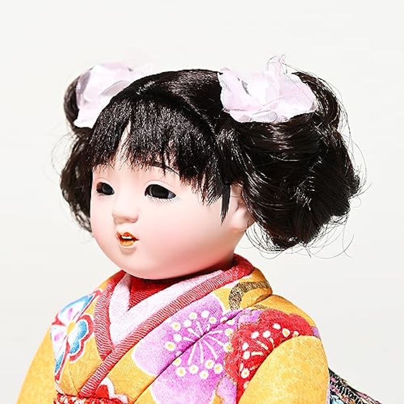 6号彩座り木目込市松人形 別織京友禅衣装 2