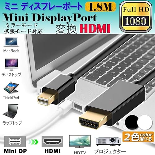  Mini DisplayPort to HDMI 変換アダプタ 2