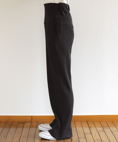 セルフカットリブワイドパンツ 5