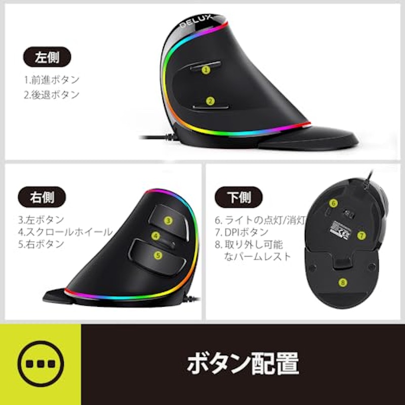 有線エルゴノミクスマウス 7