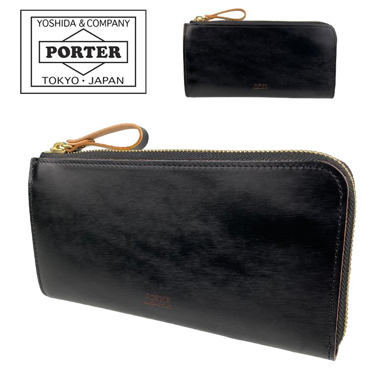 ポーター　porter 2つ折り財布 カウンター L字ファスナー　ブラック 黒 楽天市場】ポーター スプレンダー ロングウォレット 261-03893