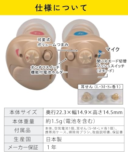耳あな型デジタル補聴器 6
