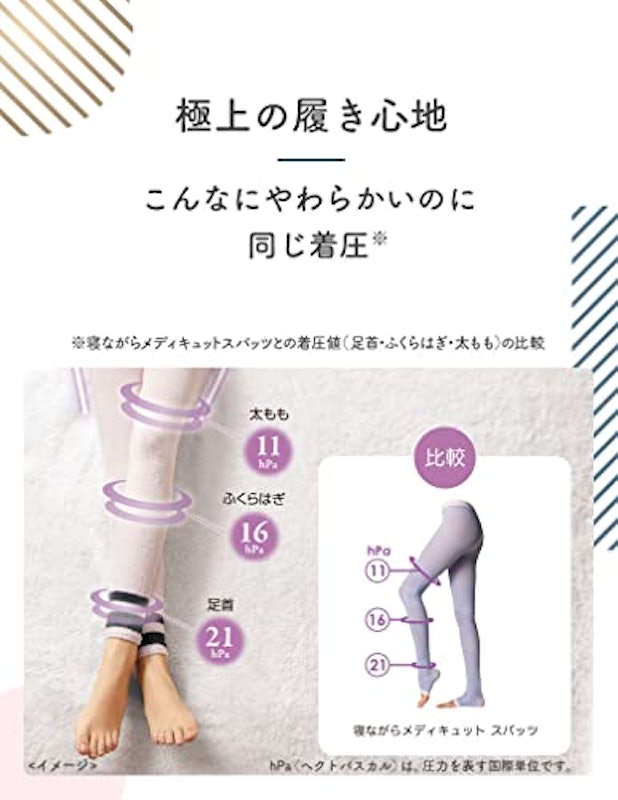 メディキュット フワッとキュッと パジャマレギンス 4