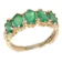 The Great British Jeweller スターリングシルバー ナチュラル エメラルド リング 1