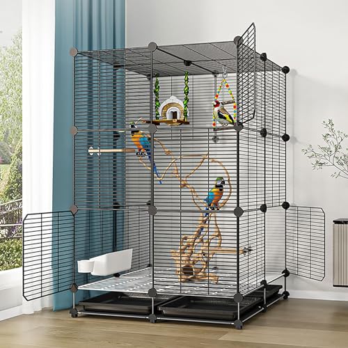 大型 バードケージ インコ オウム 鳥かご スタンド キャスター 白 えと