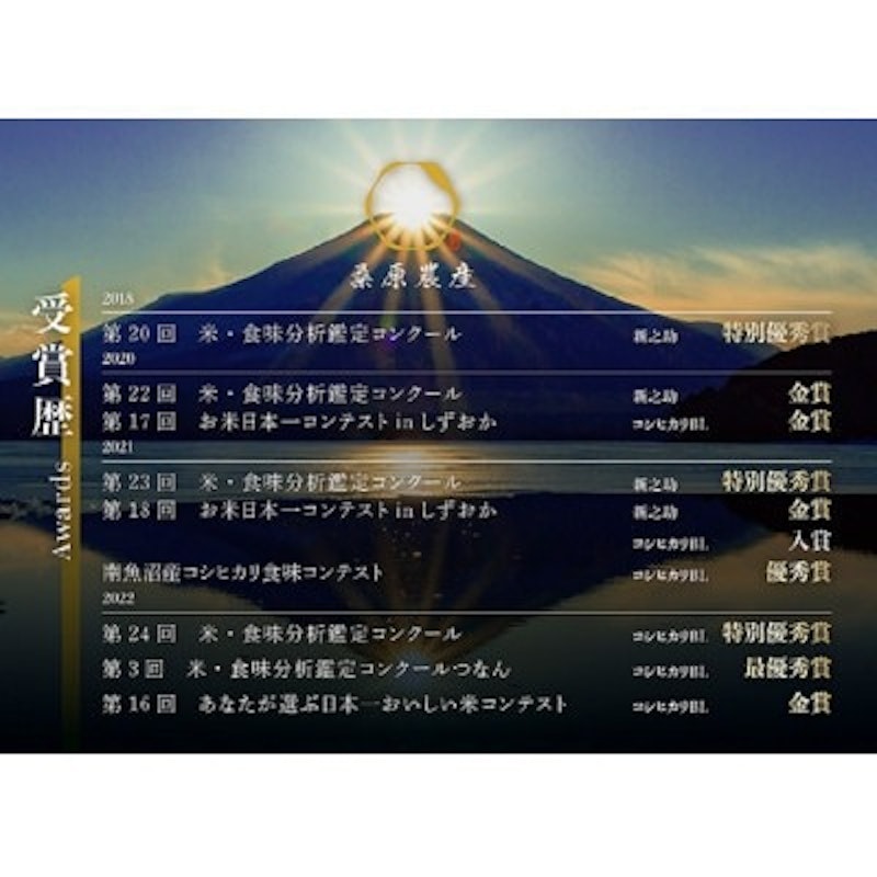 桑原農産のお米 こしひかり 発送月固定定期便 3