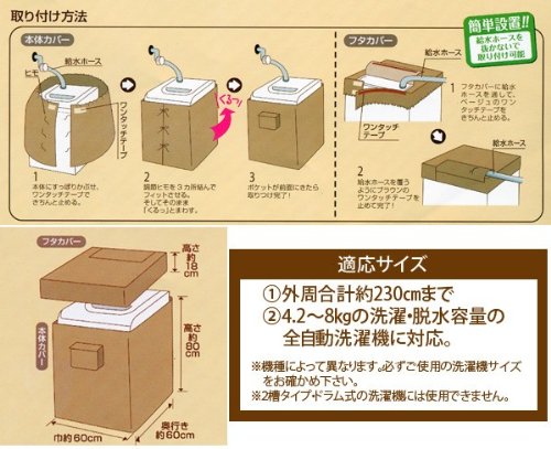 洗濯機すっぽりカバー  3