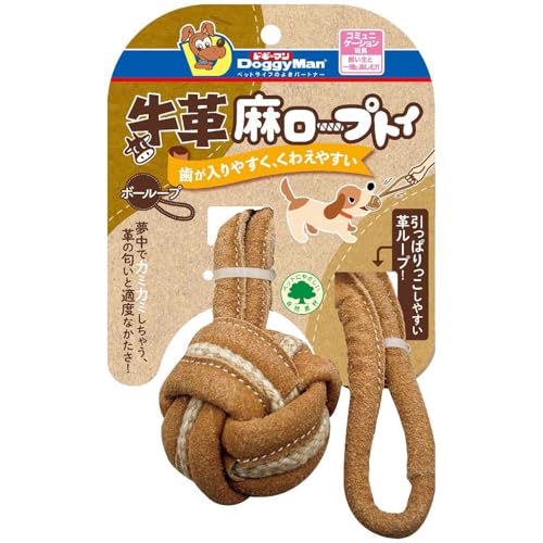 牛革麻ロープトイ  1