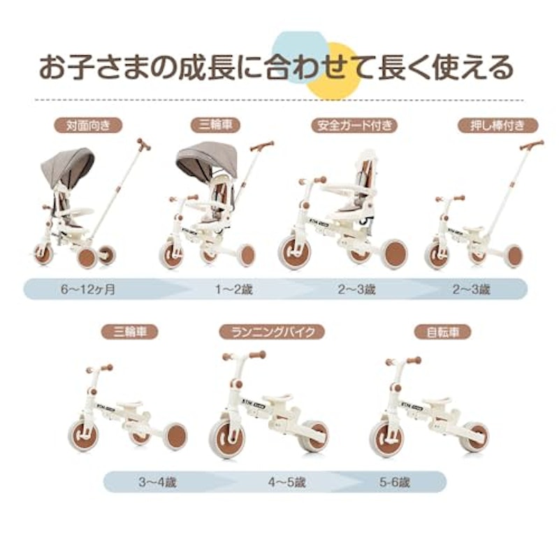 子供用三輪車 7in1 2