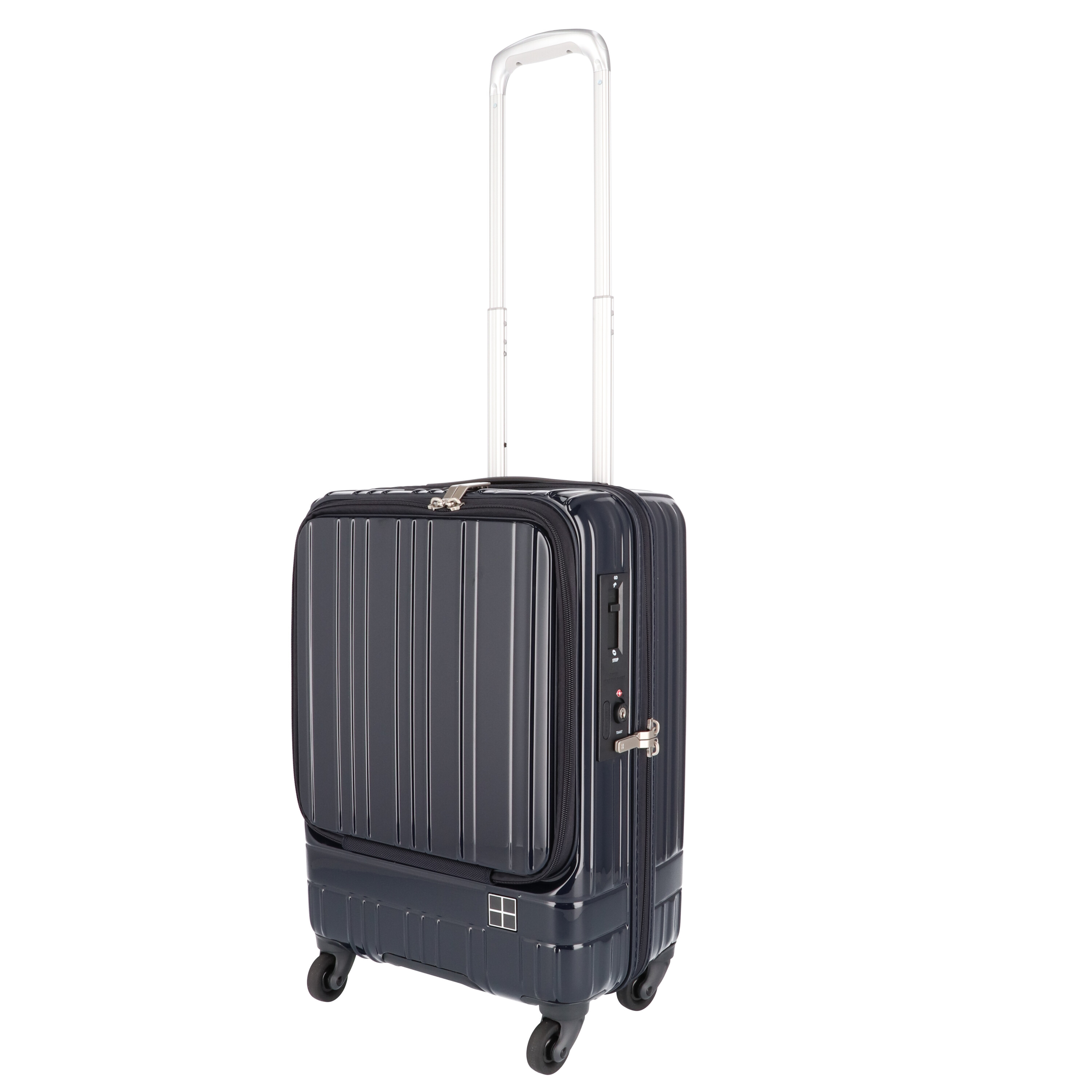 スーツケース フ Sサイズ 機内持込ロントオープンUSBポート付きストッパー付き