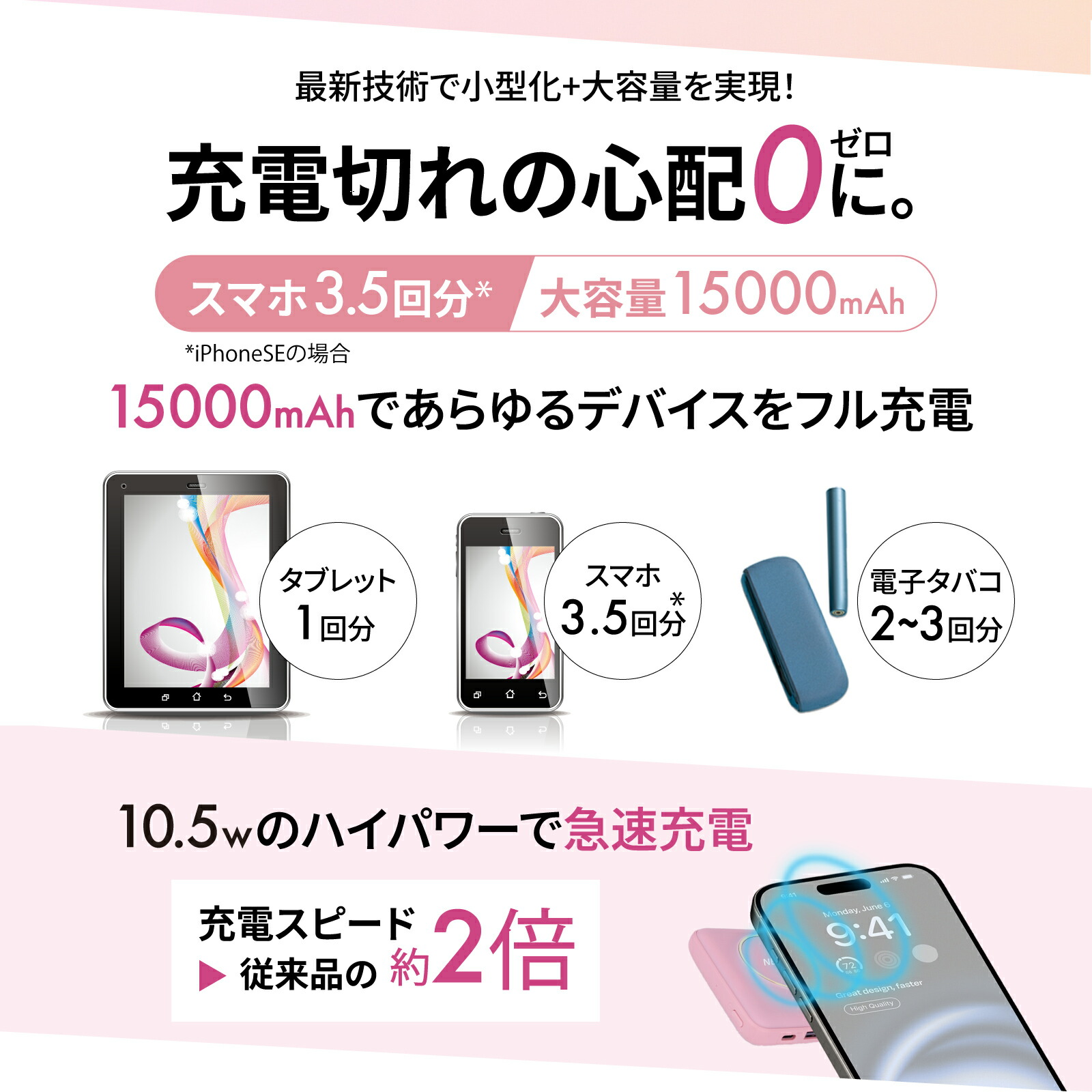 モバイルバッテリー 4