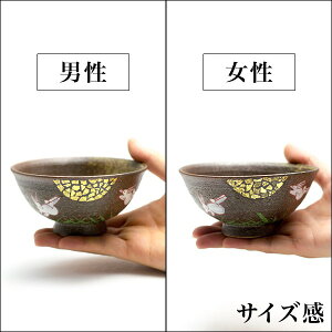 九谷焼 夫婦茶碗 月見うさぎ 2