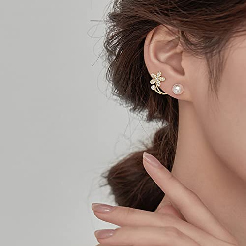 お花モチーフ パールピアス 3