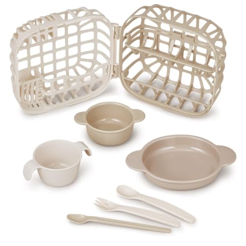 まるピカ 食洗器専用バスケット+ピッタリおさまるベビー食器セット 1