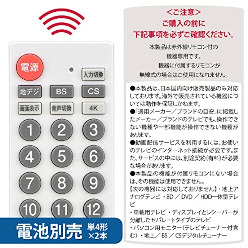 シンプルテレビリモコン 4