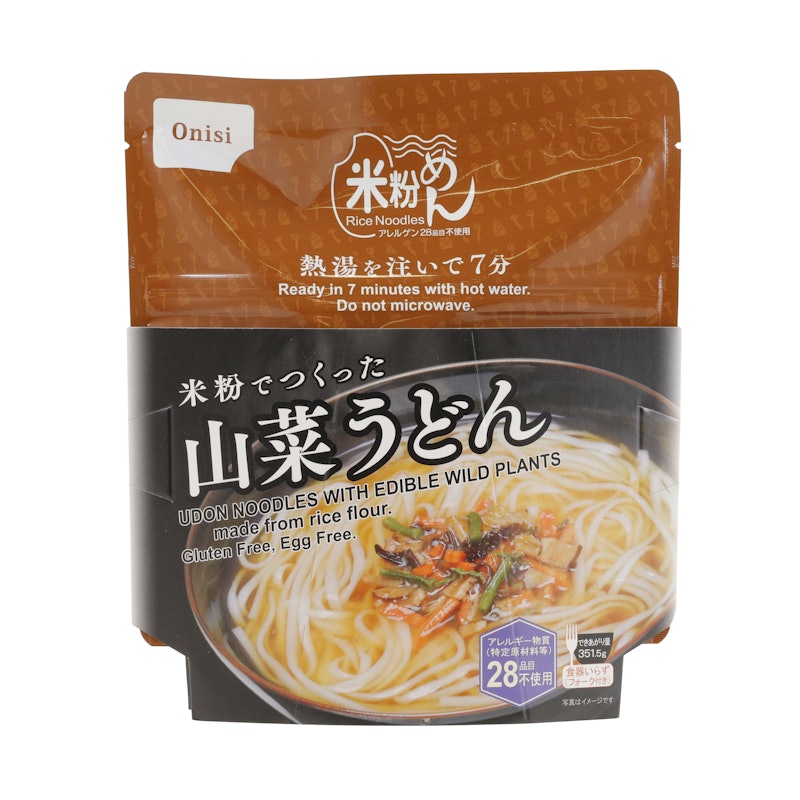 米粉でつくった山菜うどん 1