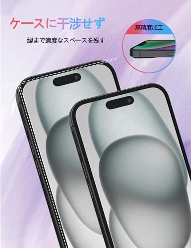 iPhone15ガラスフィルム＋カメラフィルム 4