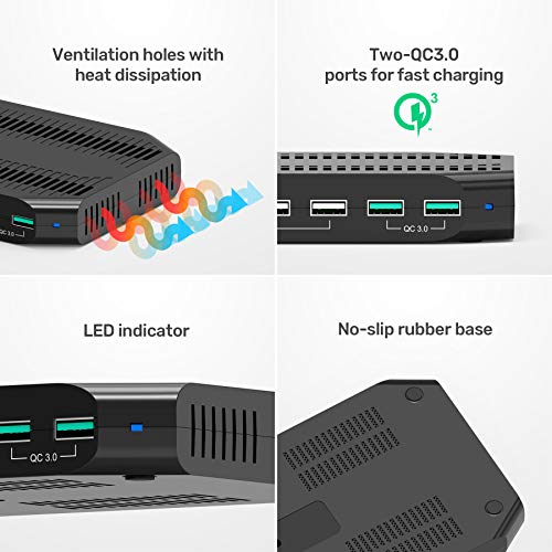 10ポートUSB充電ステーションQC3.0付き 7