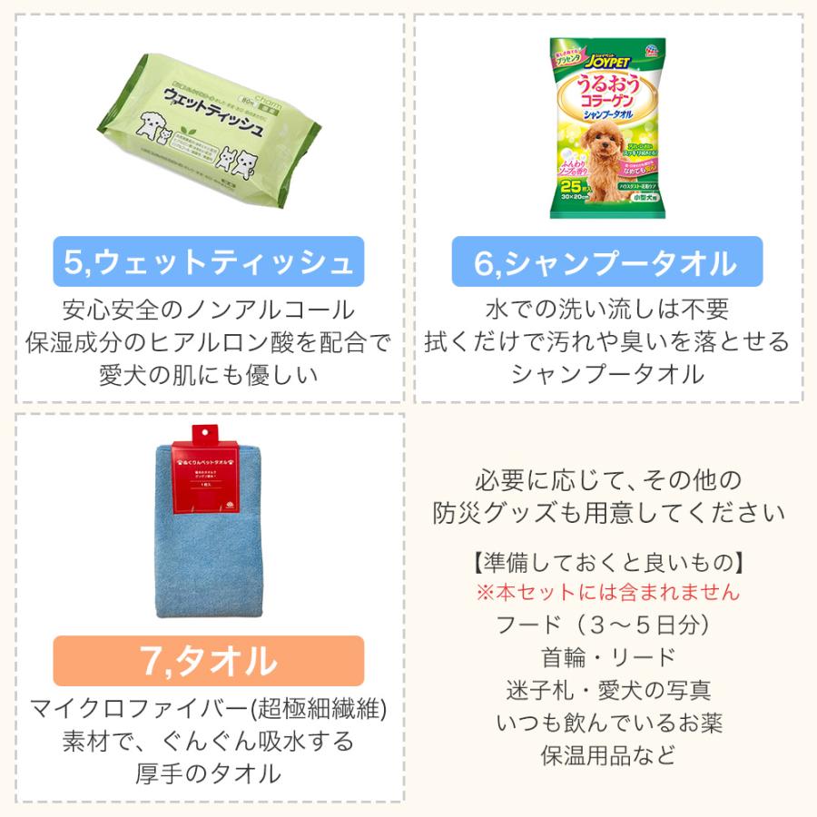ペット用 防災 スターターセット 超小型犬・小型犬向け Vol.2 3