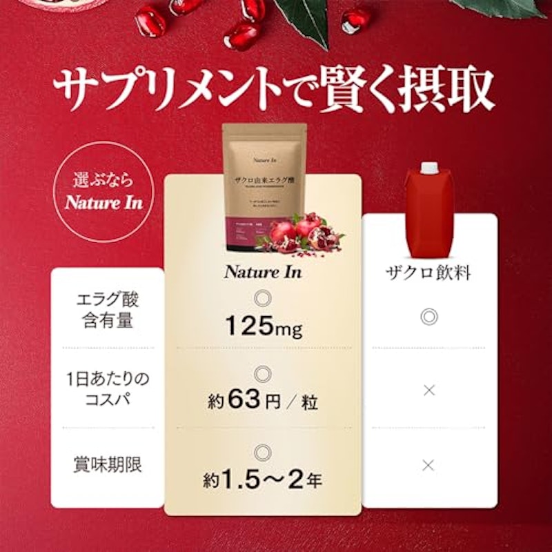 ザクロ由来エラグ酸サプリメント 6
