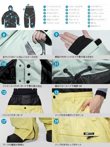 ◇スノーボードウエア上下 ボード ボードケースセット レディース M