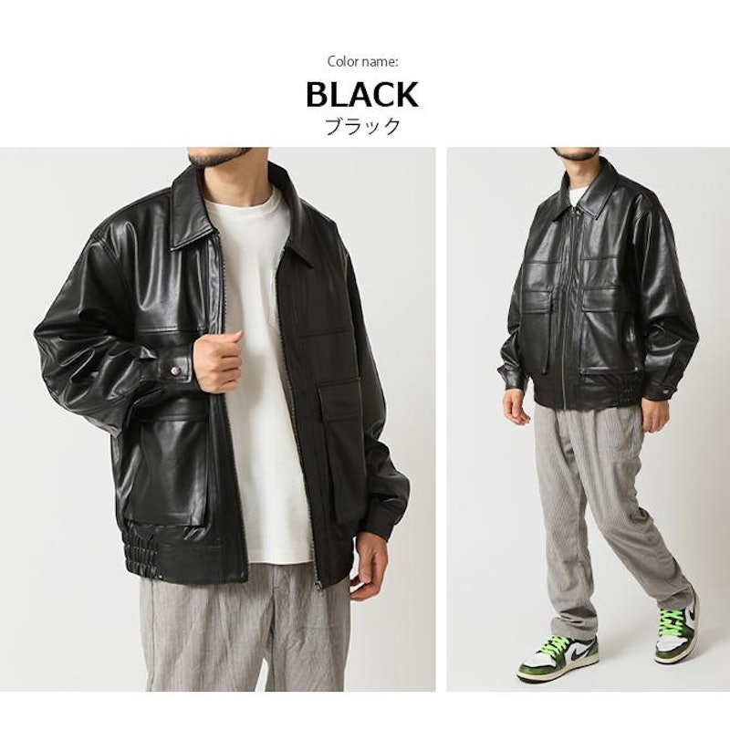 フェイクレザーブルゾン 10