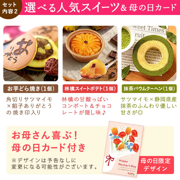選べる鉢花と人気スイーツセット 鉢植えタイプ 3