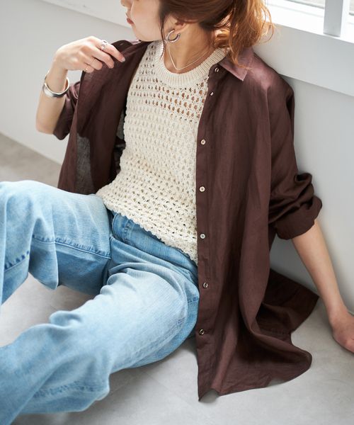 80リネンカシュクール ビッグシャツ 2