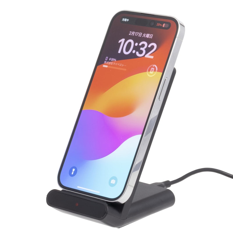 Qi規格対応ワイヤレス充電器(5W・2枚コイル・スタンドタイプ) 2