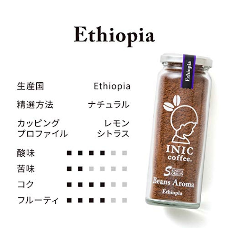 INIC coffee ビーンズアロマ エチオピア 瓶 2