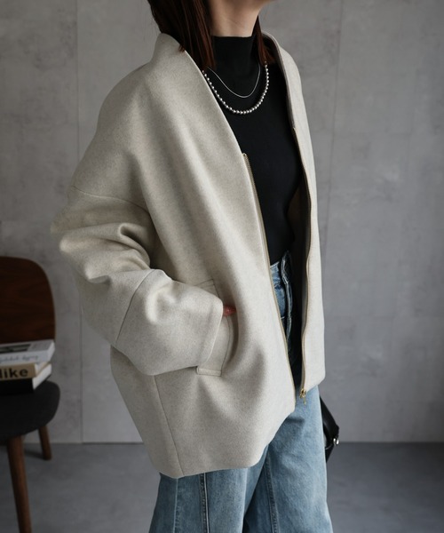 ノーカラーコート 8