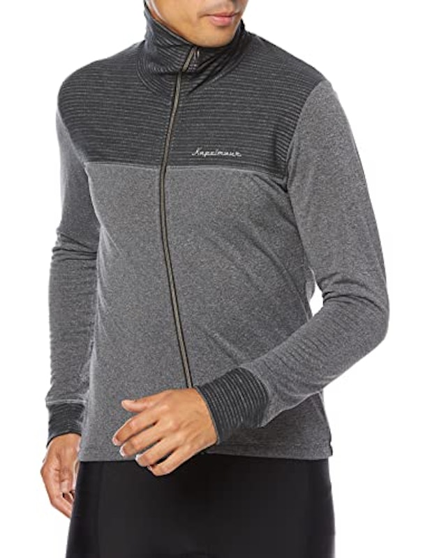 Polartec 長袖ハイネックジャージ PowerWool メランジグレー 1