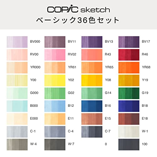コピックスケッチ ベーシック36色セット  2