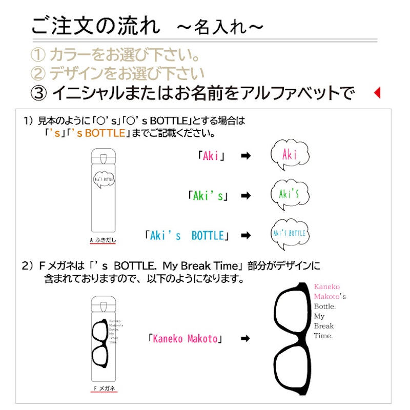 名入れ ワンタッチ ステンレスボトル 7