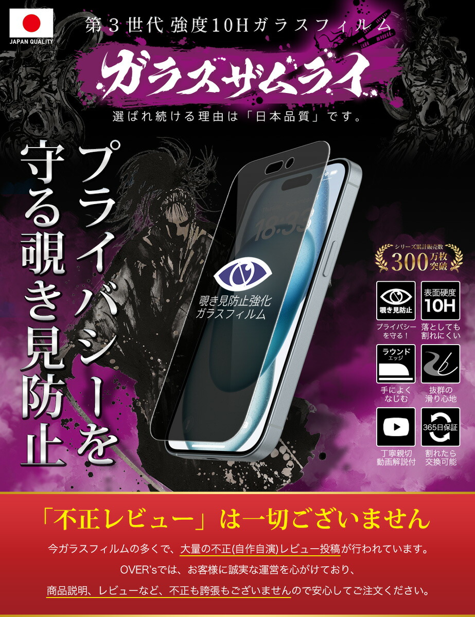 iPhone15 ガラスフィルム 2