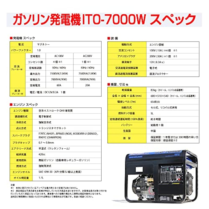 ガソリン発電機 6