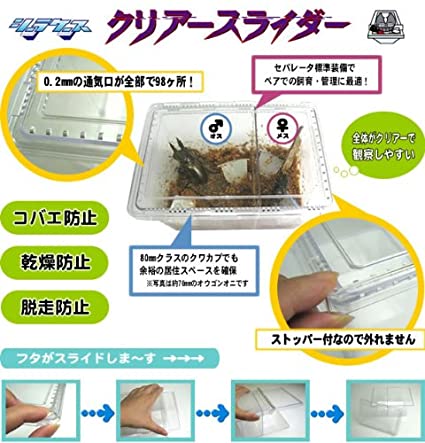 昆虫飼育ケース クリアースライダー 3
