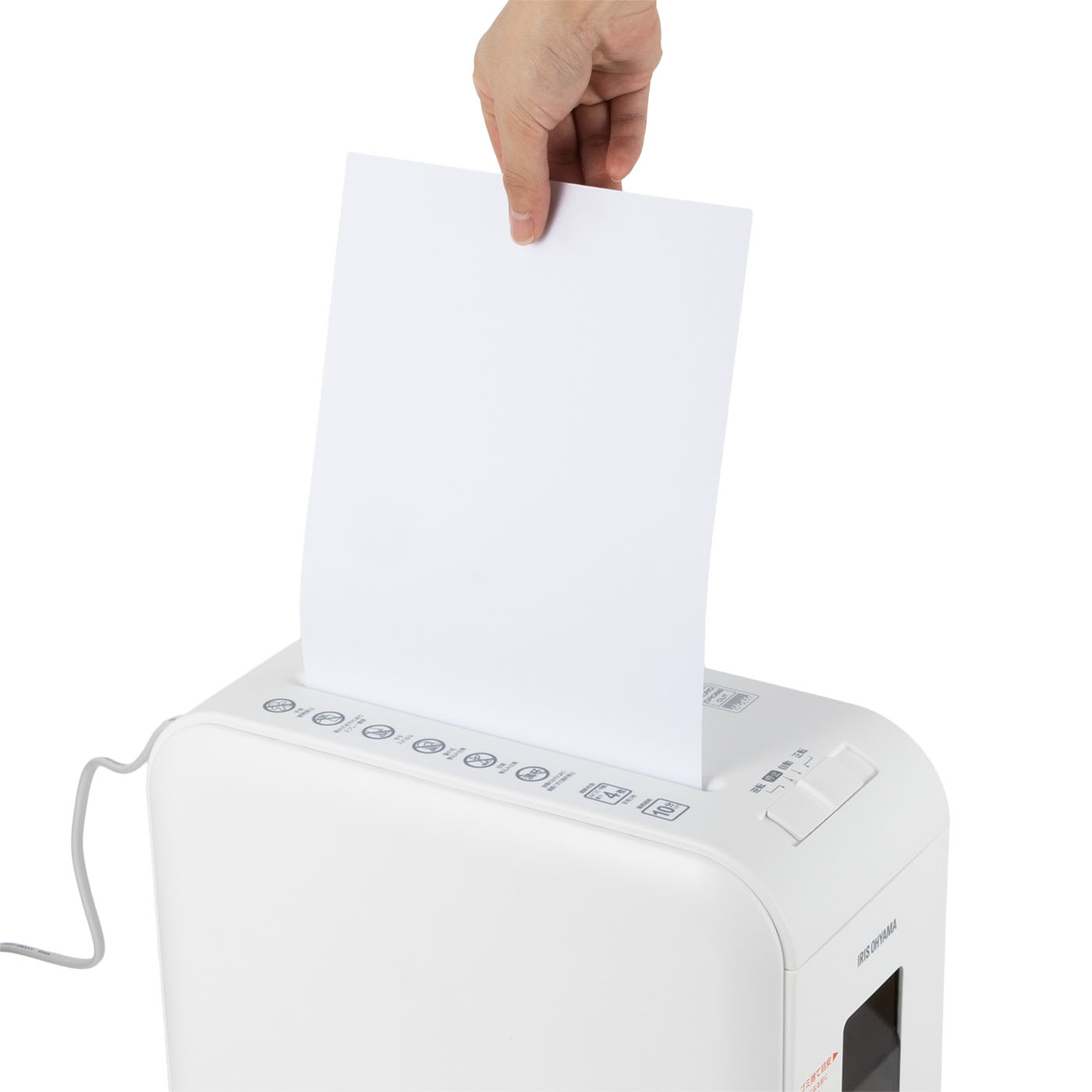 アイリスオーヤマ シュレッダー P4HS75M-W IRIS OHYAMA シュレッダー パーソナルシュレッダー マイクロ