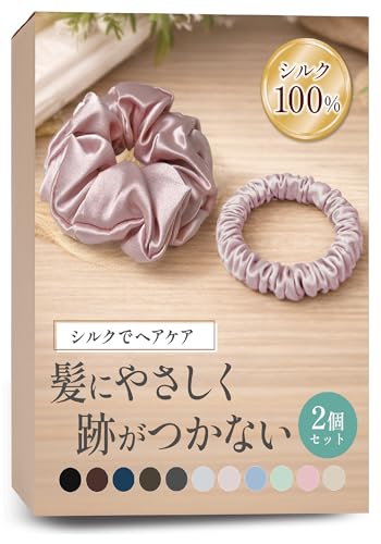 シルク シュシュ ヘアゴム 1