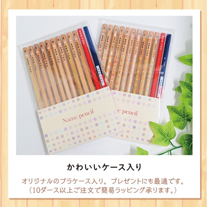 名入れ鉛筆 赤&赤青セット 5