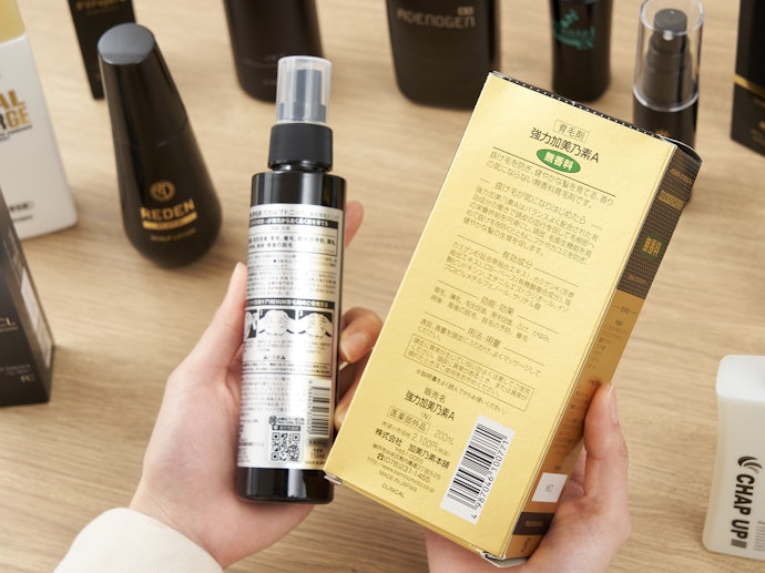 育毛効果がある有効成分の数(成分分析)