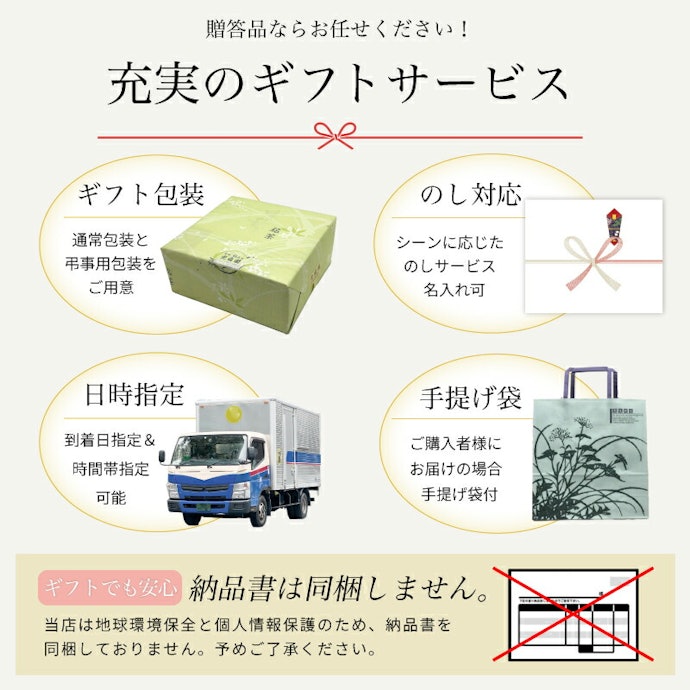 ギフトに使いたいなら、ラッピング可能かをチェックしよう