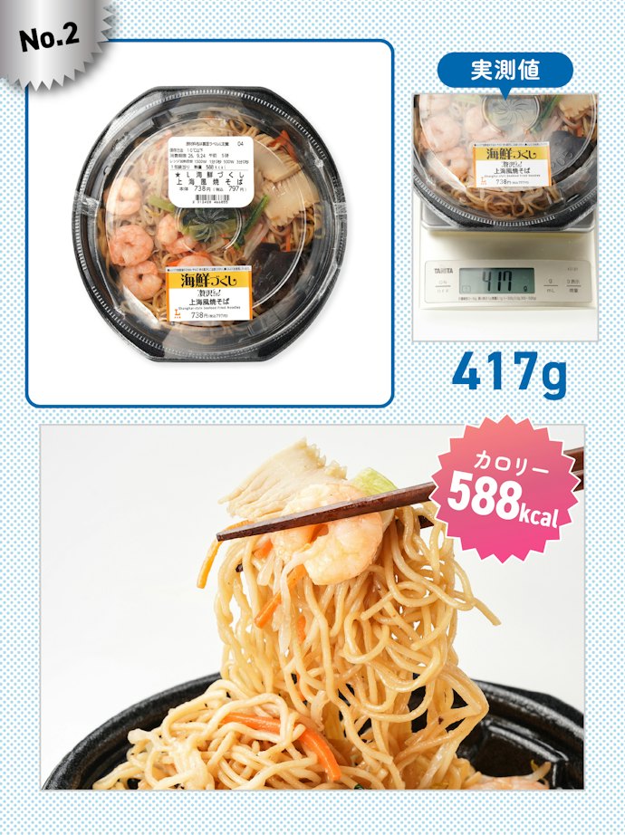 【2位】贅沢すぎ!海鮮づくし上海風焼そば(参考価格:797円)